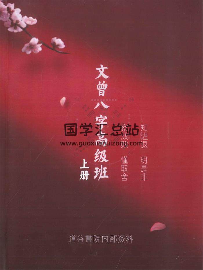 文曾《八字高级班》上下册PDF电子书-封面四柱八字